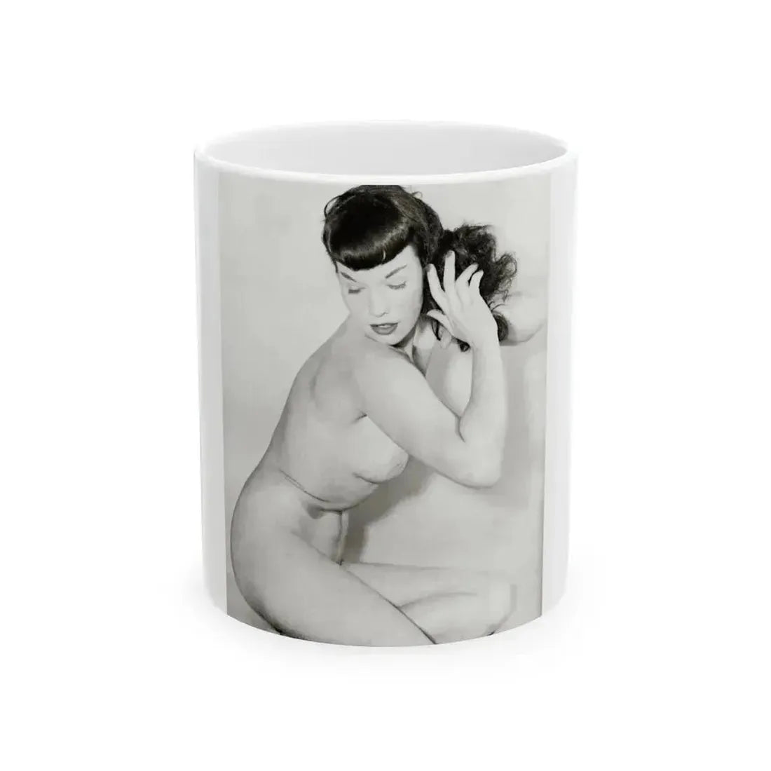 Bettie Page #619 (Vintage Female Icon) White Coffee Mug 11oz - Go Mug Yourself