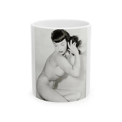 Bettie Page #619 (Vintage Female Icon) White Coffee Mug 11oz - Go Mug Yourself