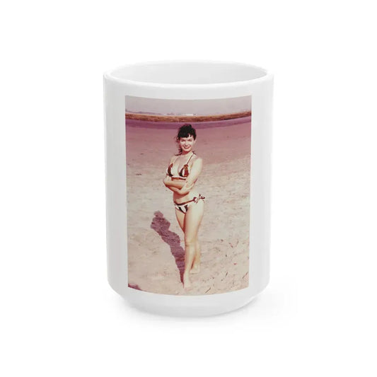 Bettie Page #62 (Vintage Female Icon) White Coffee Mug 15oz - Go Mug Yourself