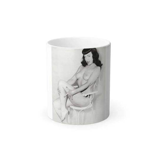 Bettie Page #620 (Vintage Female Icon) Color Changing Coffee Mug 11oz - Go Mug Yourself