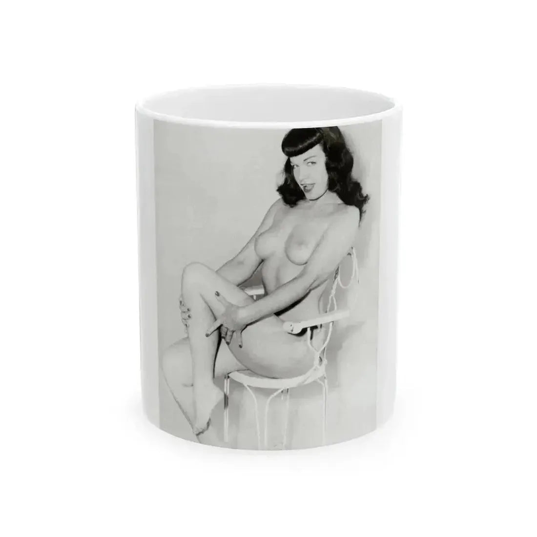 Bettie Page #620 (Vintage Female Icon) White Coffee Mug 11oz - Go Mug Yourself