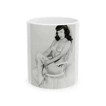 Bettie Page #620 (Vintage Female Icon) White Coffee Mug 11oz - Go Mug Yourself