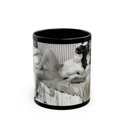 Bettie Page #622 (Vintage Female Icon) Black Coffee Mug 11oz - Go Mug Yourself