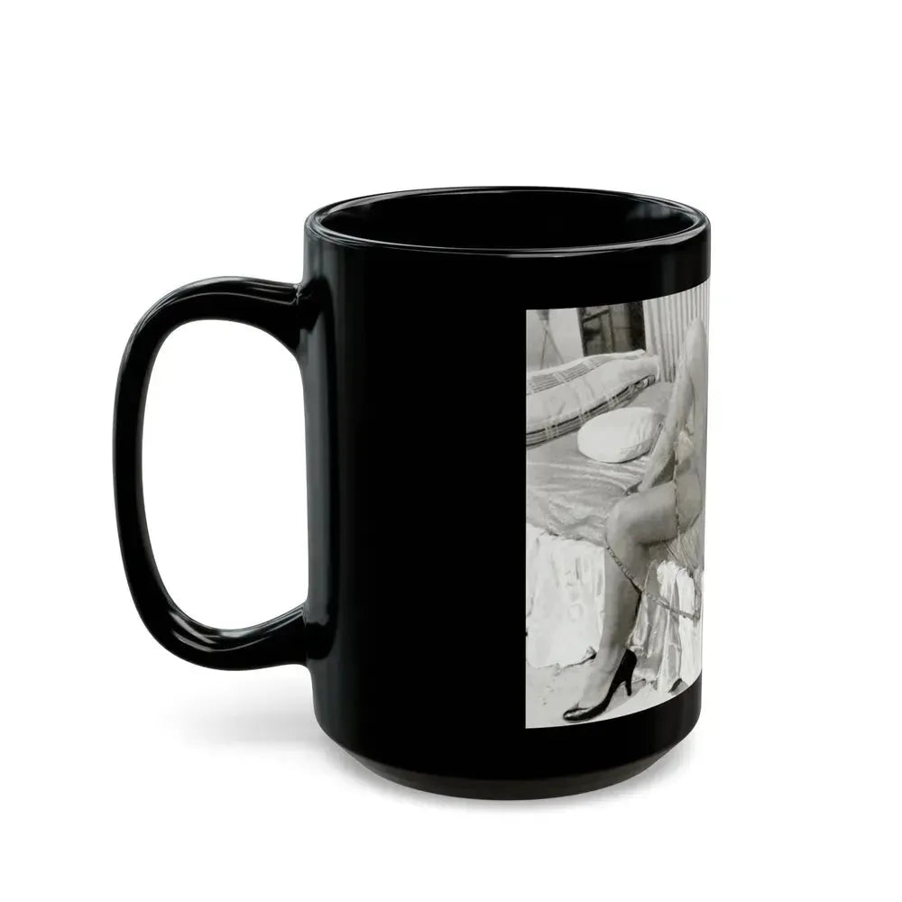 Bettie Page #622 (Vintage Female Icon) Black Coffee Mug - Go Mug Yourself