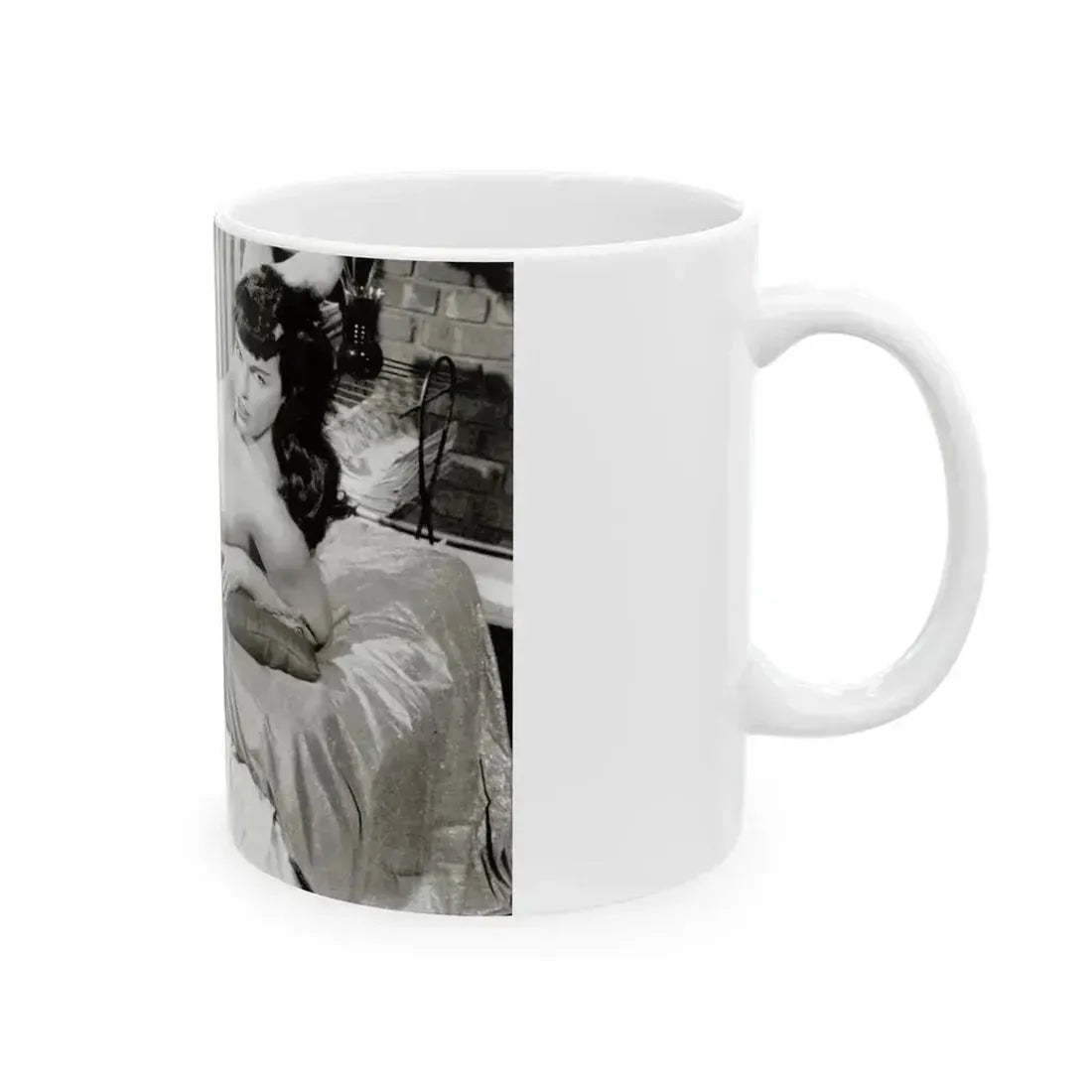 Bettie Page #622 (Vintage Female Icon) White Coffee Mug - Go Mug Yourself