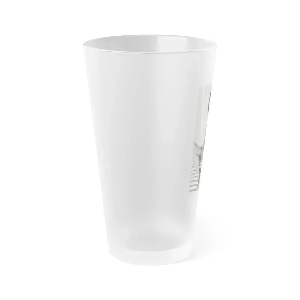 Bettie Page #625 (Vintage Female Icon) Frosted Pint Glass 16oz - Go Mug Yourself