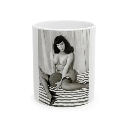 Bettie Page #625 (Vintage Female Icon) White Coffee Mug 11oz - Go Mug Yourself