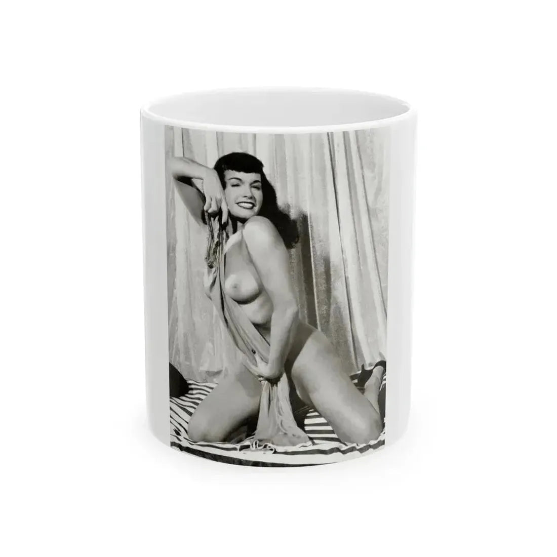 Bettie Page #626 (Vintage Female Icon) White Coffee Mug 11oz - Go Mug Yourself