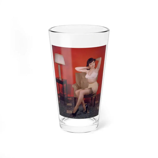 Bettie Page #63 1 (Vintage Female Icon) Pint Glass 16oz 16oz - Go Mug Yourself