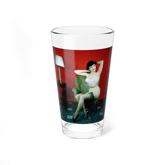 Bettie Page #63 (Vintage Female Icon) Pint Glass 16oz 16oz - Go Mug Yourself
