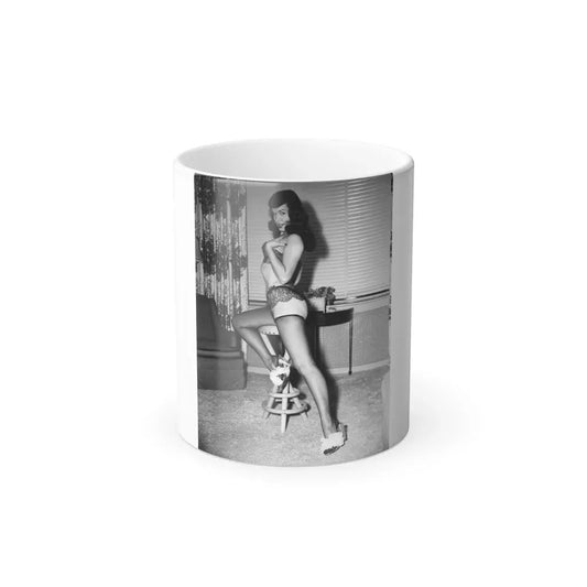 Bettie Page #630 (Vintage Female Icon) Color Changing Coffee Mug 11oz - Go Mug Yourself