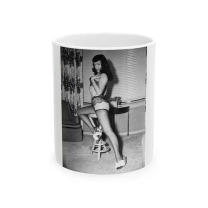 Bettie Page #630 (Vintage Female Icon) White Coffee Mug 11oz - Go Mug Yourself