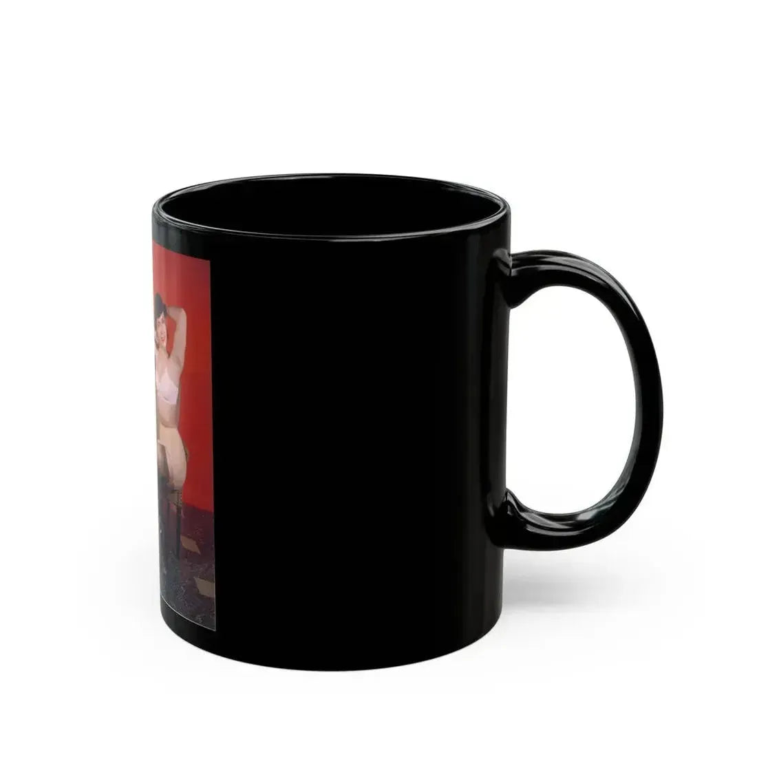 Bettie Page #63_1 (Vintage Female Icon) Black Coffee Mug - Go Mug Yourself