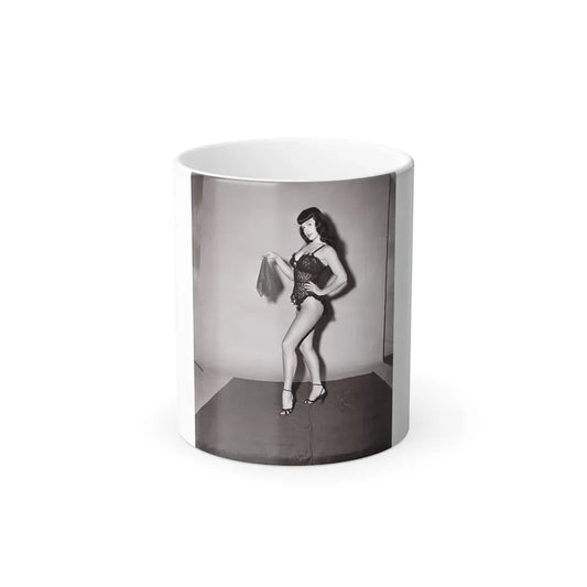 Bettie Page #631 (Vintage Female Icon) Color Changing Coffee Mug 11oz - Go Mug Yourself
