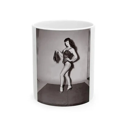 Bettie Page #631 (Vintage Female Icon) White Coffee Mug 11oz - Go Mug Yourself