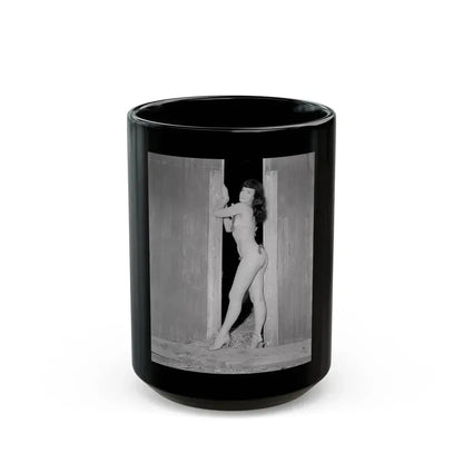 Bettie Page #632 (Vintage Female Icon) Black Coffee Mug 15oz - Go Mug Yourself
