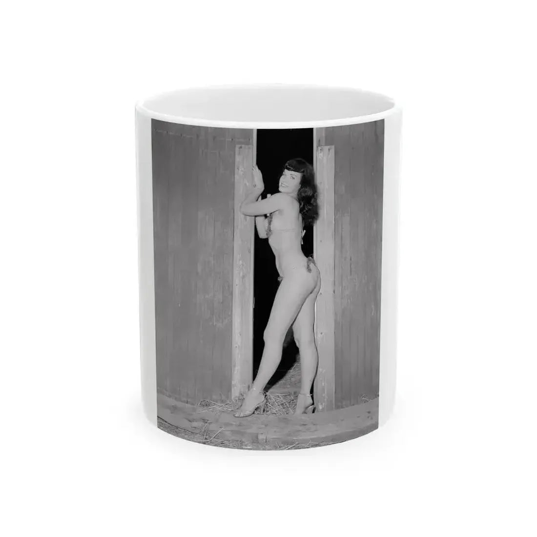 Bettie Page #632 (Vintage Female Icon) White Coffee Mug 11oz - Go Mug Yourself