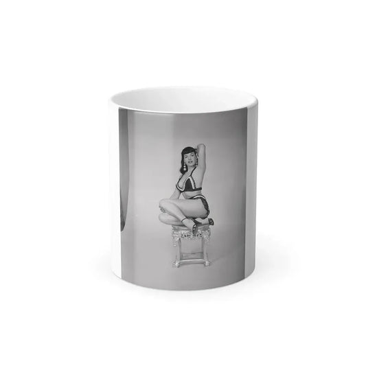 Bettie Page #633 (Vintage Female Icon) Color Changing Mug 11oz 11oz - Go Mug Yourself