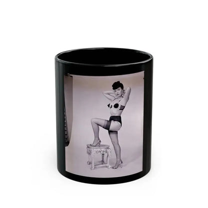 Bettie Page #634 (Vintage Female Icon) Black Coffee Mug 11oz - Go Mug Yourself