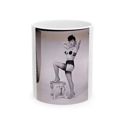 Bettie Page #634 (Vintage Female Icon) White Coffee Mug 11oz - Go Mug Yourself