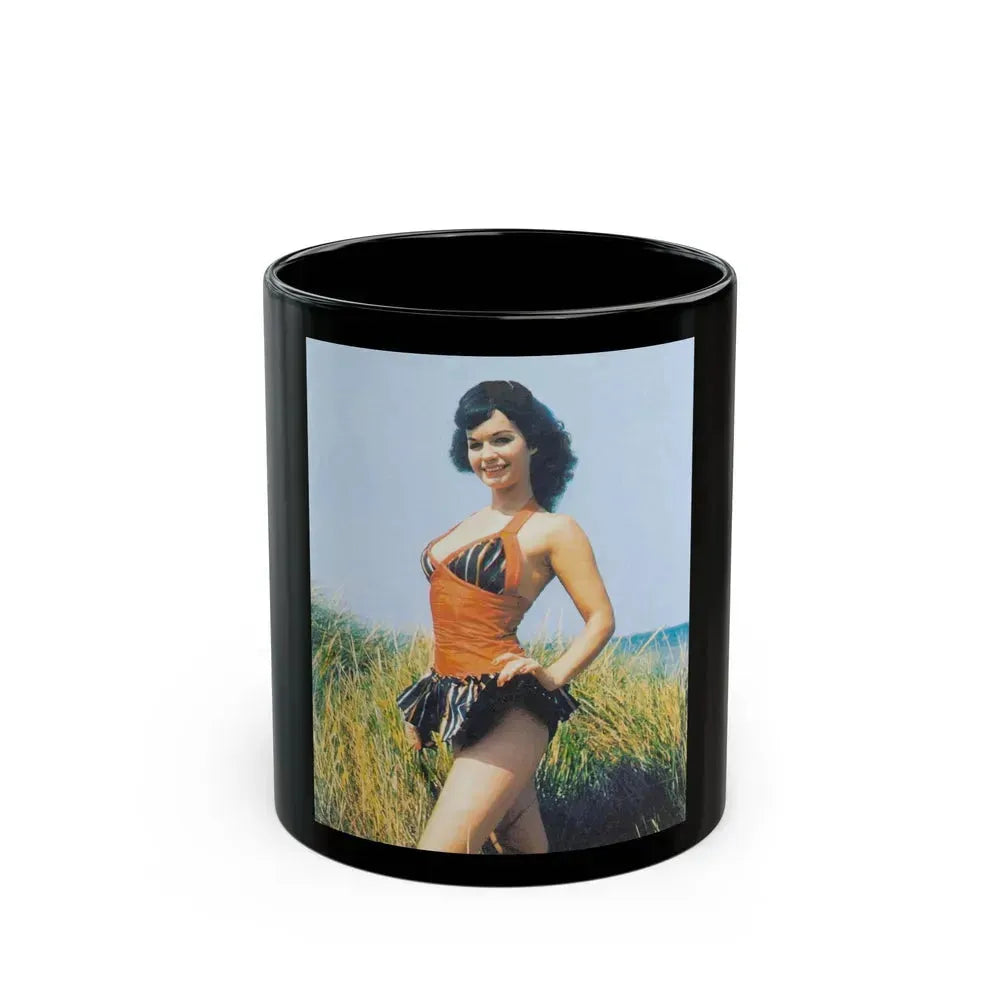 Bettie Page #64 (Vintage Female Icon) Black Coffee Mug 11oz - Go Mug Yourself