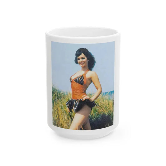Bettie Page #64 (Vintage Female Icon) White Coffee Mug 15oz - Go Mug Yourself