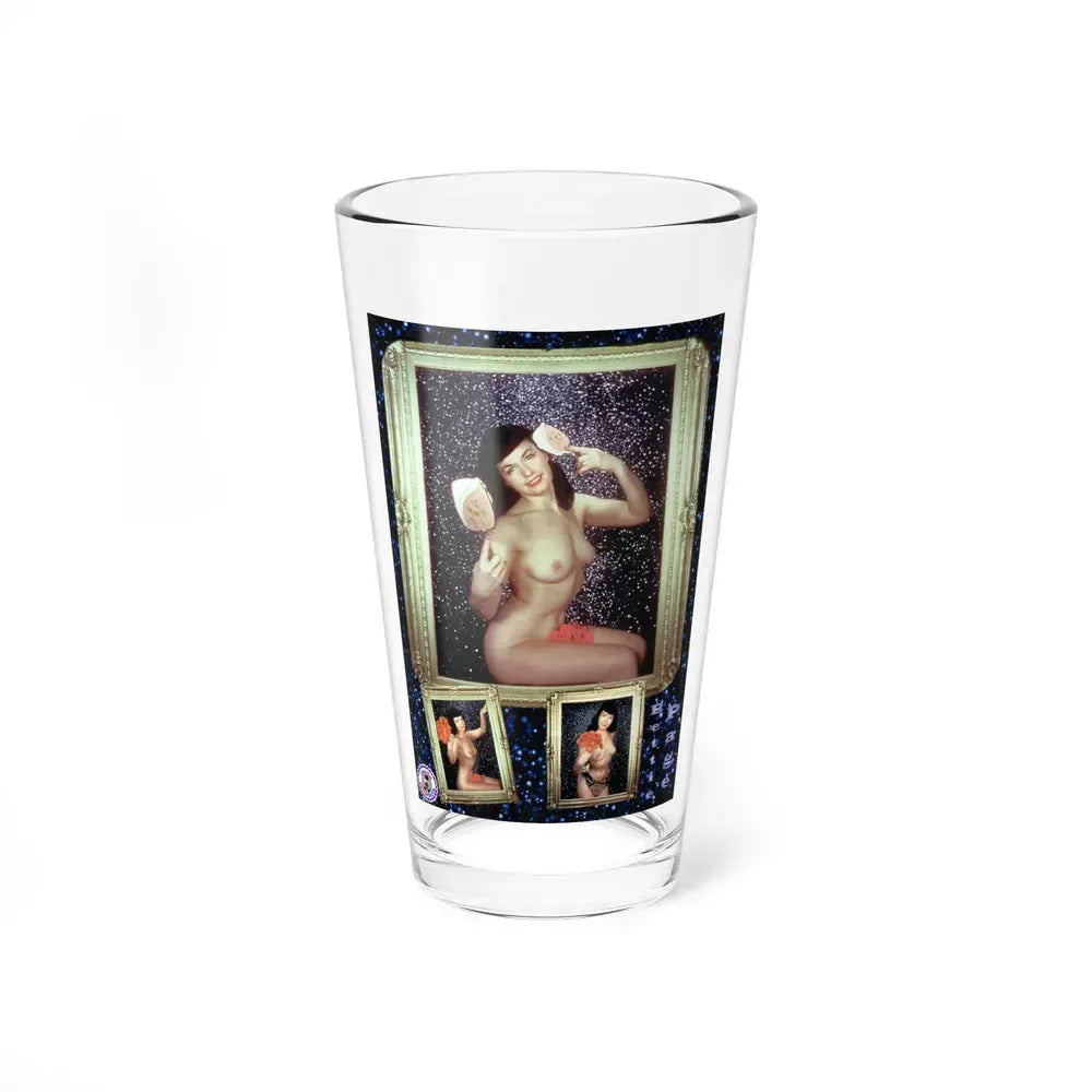 Bettie Page #640 (Vintage Female Icon) Pint Glass 16oz 16oz - Go Mug Yourself