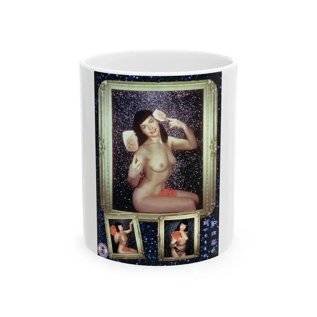 Bettie Page #640 (Vintage Female Icon) White Coffee Mug 11oz - Go Mug Yourself
