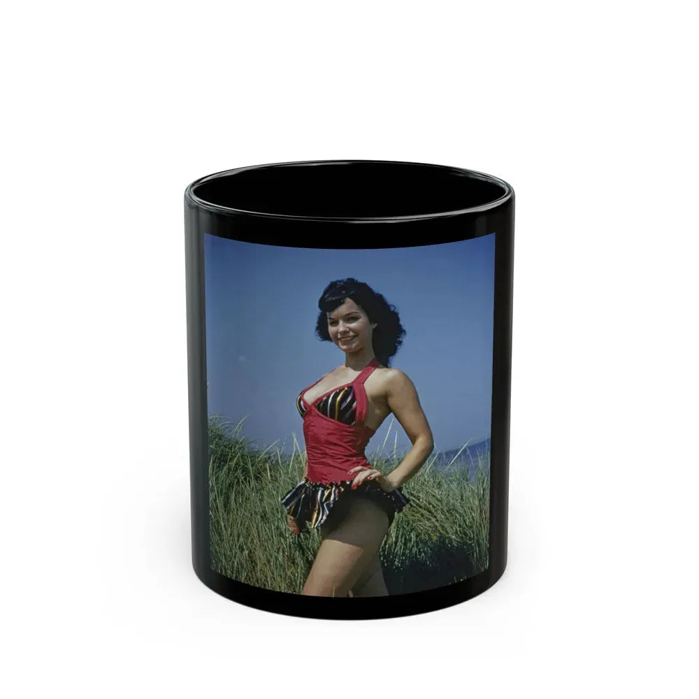Bettie Page #64_1 (Vintage Female Icon) Black Coffee Mug 11oz - Go Mug Yourself