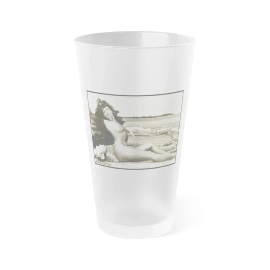 Bettie Page #644 (Vintage Female Icon) Frosted Pint Glass 16oz 16oz Frosted - Go Mug Yourself