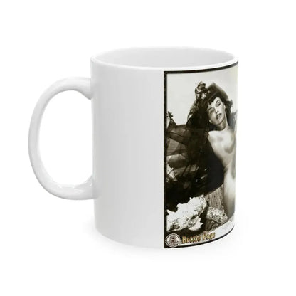 Bettie Page #644 (Vintage Female Icon) White Coffee Mug - Go Mug Yourself