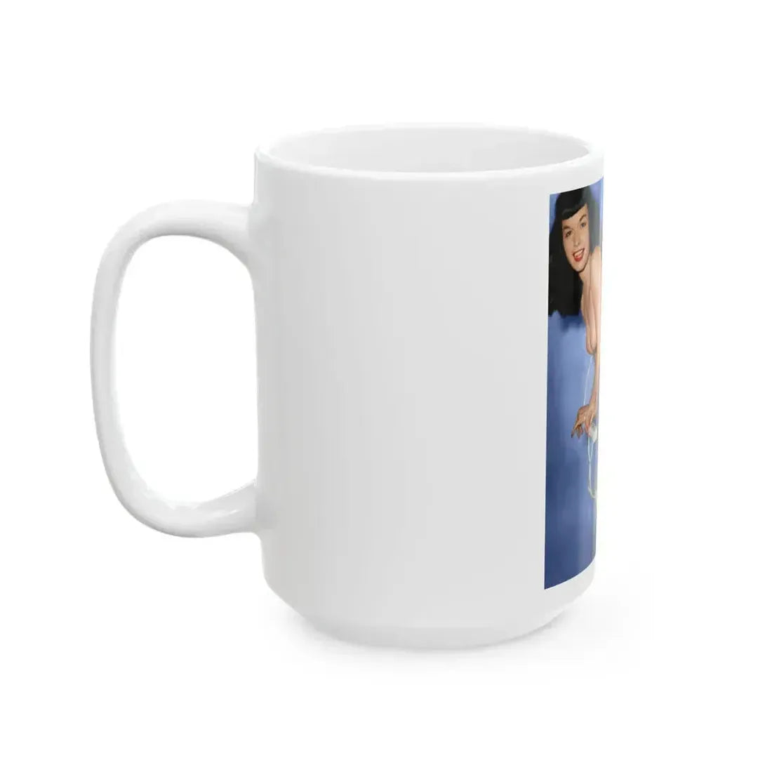 Bettie Page #65 (Vintage Female Icon) White Coffee Mug - Go Mug Yourself