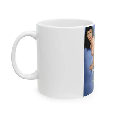 Bettie Page #65 (Vintage Female Icon) White Coffee Mug - Go Mug Yourself