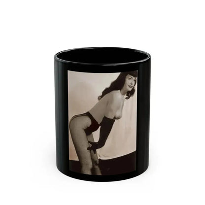 Bettie Page #650 (Vintage Female Icon) Black Coffee Mug 11oz - Go Mug Yourself