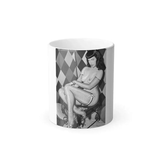Bettie Page #651 (Vintage Female Icon) Color Changing Mug 11oz 11oz - Go Mug Yourself