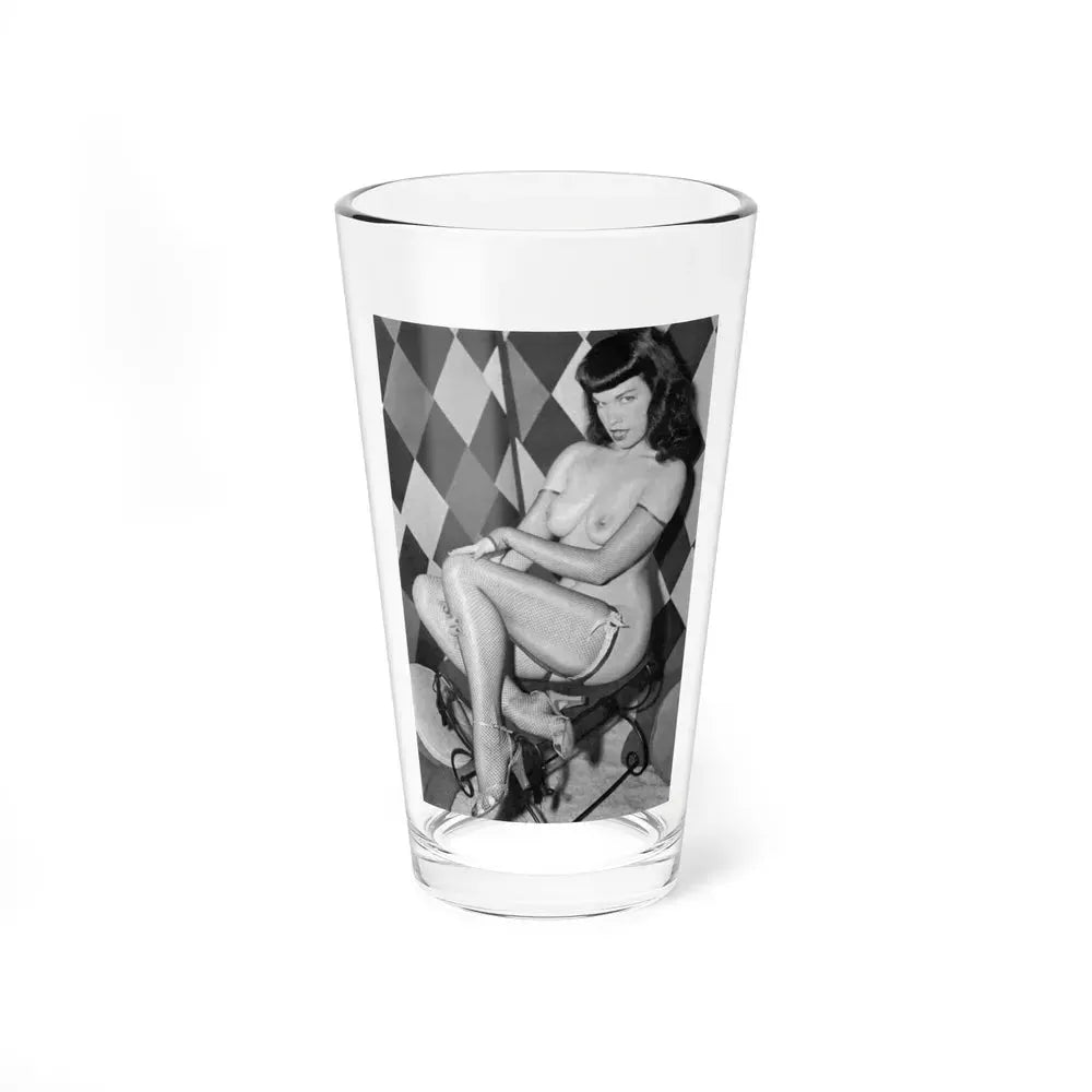 Bettie Page #651 (Vintage Female Icon) Pint Glass 16oz 16oz - Go Mug Yourself