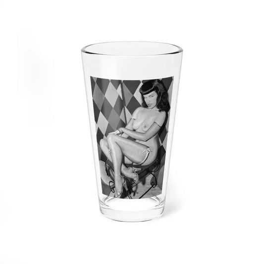 Bettie Page #651 (Vintage Female Icon) Pint Glass 16oz 16oz - Go Mug Yourself