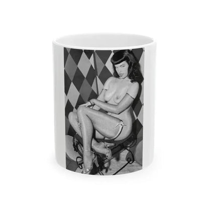 Bettie Page #651 (Vintage Female Icon) White Coffee Mug 11oz - Go Mug Yourself