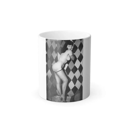 Bettie Page #652 (Vintage Female Icon) Color Changing Coffee Mug 11oz - Go Mug Yourself