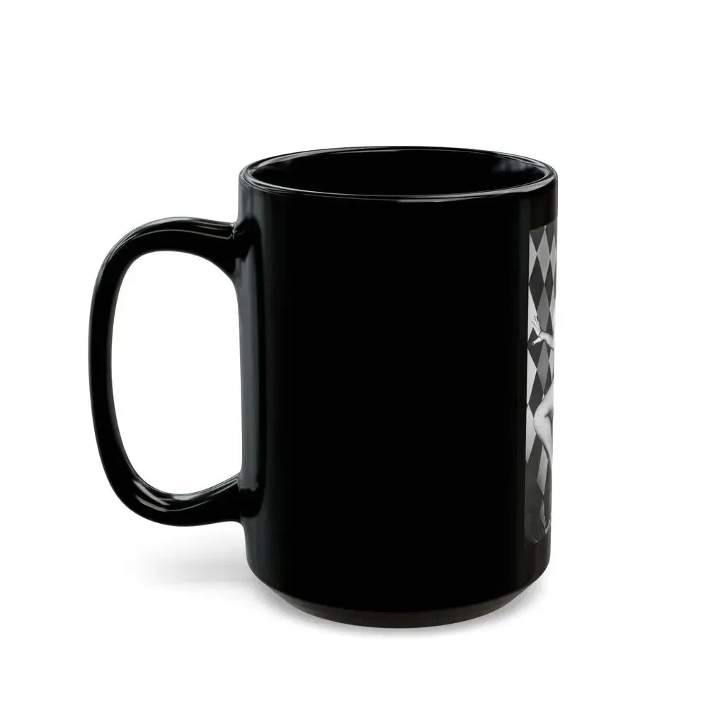 Bettie Page #653 (Vintage Female Icon) Black Coffee Mug - Go Mug Yourself