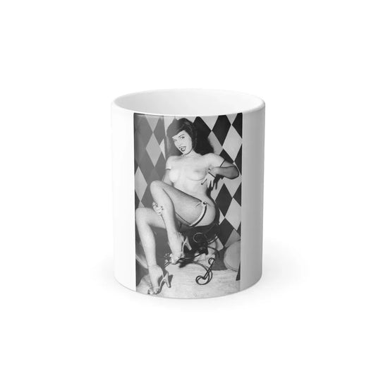 Bettie Page #654 (Vintage Female Icon) Color Changing Coffee Mug 11oz - Go Mug Yourself