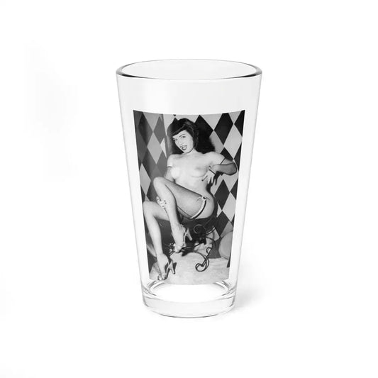 Bettie Page #654 (Vintage Female Icon) Pint Glass 16oz 16oz - Go Mug Yourself