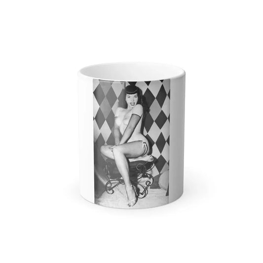 Bettie Page #655 (Vintage Female Icon) Color Changing Coffee Mug 11oz - Go Mug Yourself