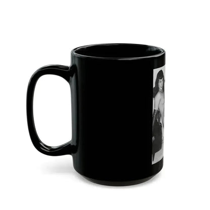 Bettie Page #657 (Vintage Female Icon) Black Coffee Mug - Go Mug Yourself