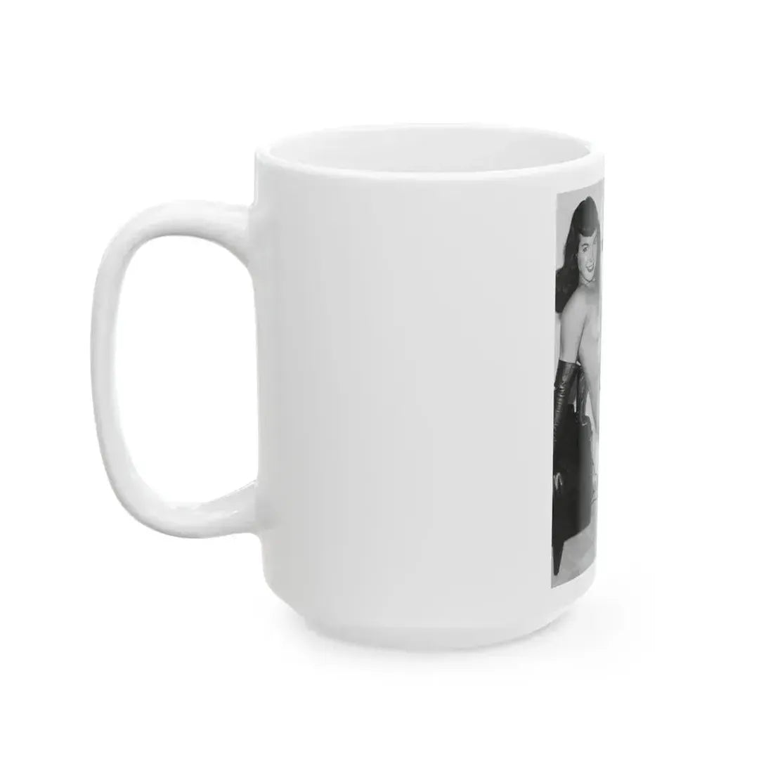 Bettie Page #657 (Vintage Female Icon) White Coffee Mug - Go Mug Yourself