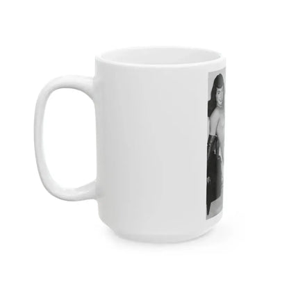 Bettie Page #657 (Vintage Female Icon) White Coffee Mug - Go Mug Yourself