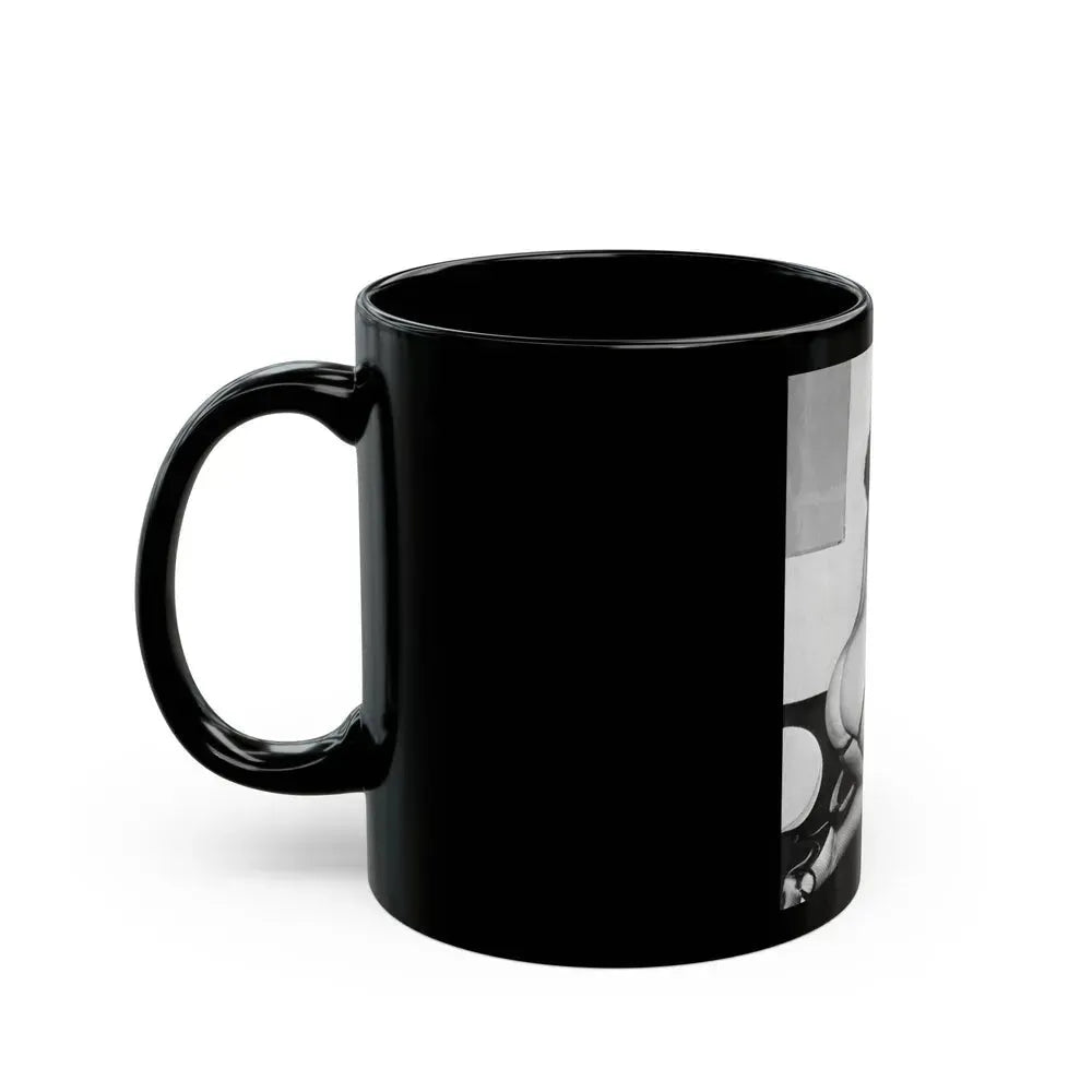 Bettie Page #658 (Vintage Female Icon) Black Coffee Mug - Go Mug Yourself
