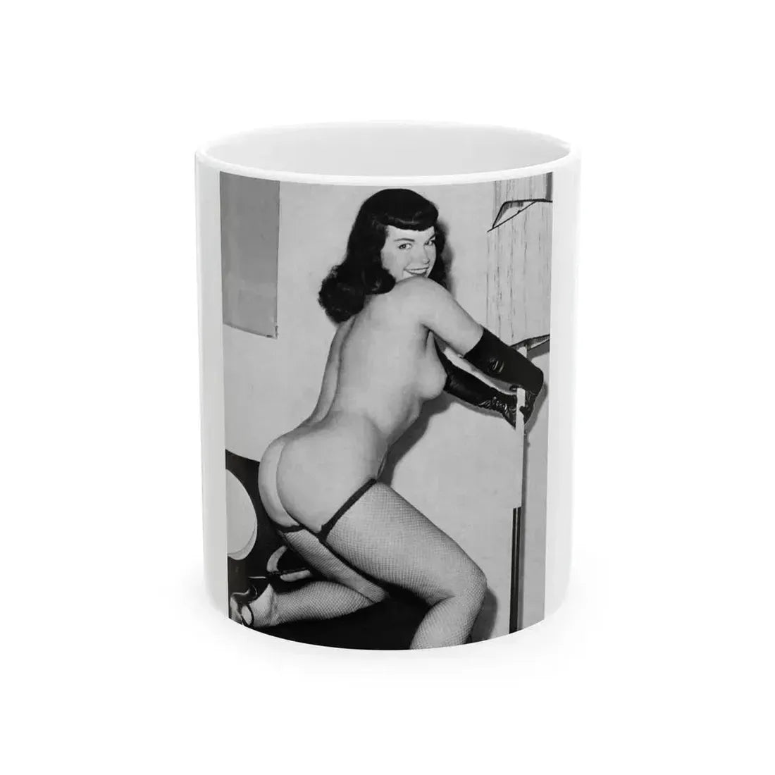 Bettie Page #658 (Vintage Female Icon) White Coffee Mug 11oz - Go Mug Yourself