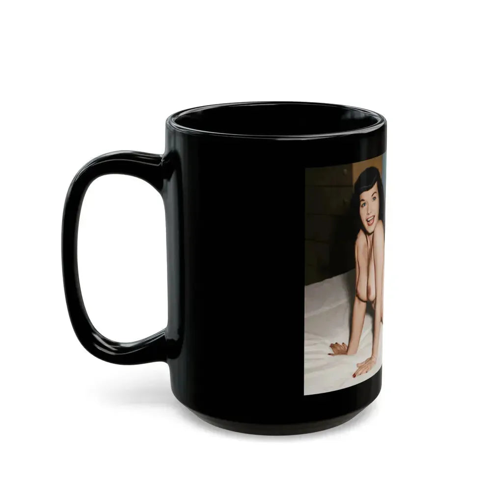 Bettie Page #66 (Vintage Female Icon) Black Coffee Mug - Go Mug Yourself