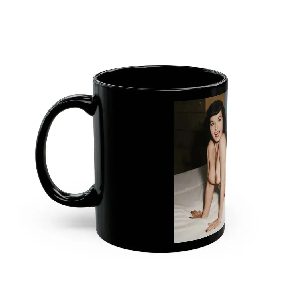 Bettie Page #66 (Vintage Female Icon) Black Coffee Mug - Go Mug Yourself